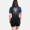 Progress Ladies Sugar Skull Rash Guard in Navy/Black - product image