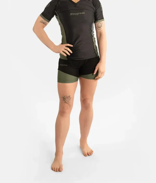 Woman wearing Progress Academy Women's Hybrid Shorts