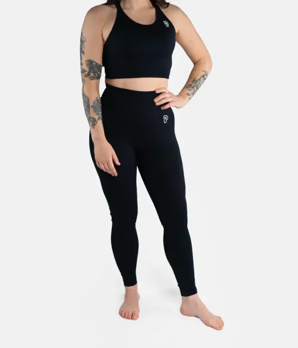Woman wearing Progress Ladies Pro Seamless Grappling Leggings