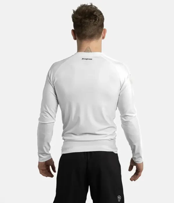 Progress Academy Rash Guard Long Sleeve White 2 Long-sleeved Rash Guard from Progress Academy.