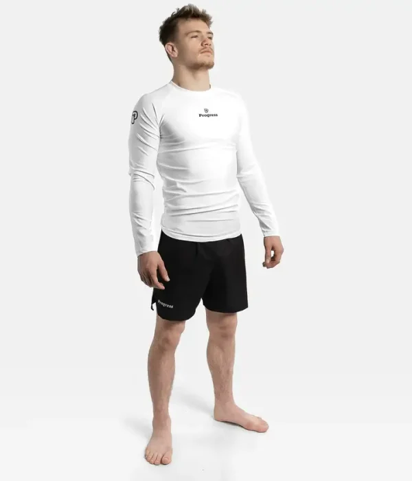 Progress Academy Rash Guard Long Sleeve White 5 Long Sleeve Rash Guard from Progress Academy