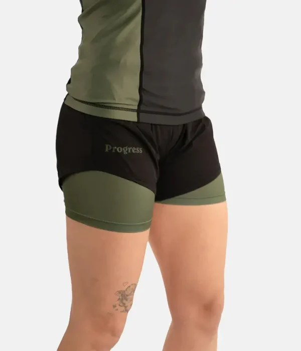 Women wearing Progress Academy Women's Hybrid Shorts