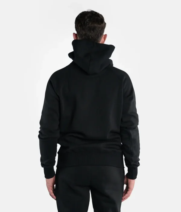 Man wearing a Progress Bengal Hoodie.