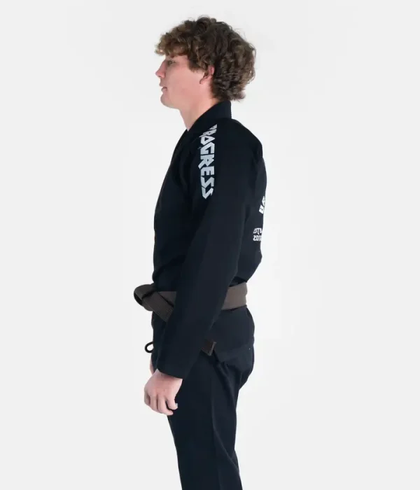 Progress Bengal Kimono Bjj Gi Black 2 Close up of Progress Bengal Kimono BJJ Gi