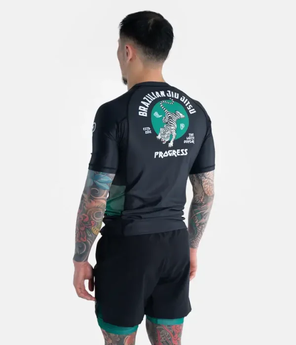 Close up shot of the Progress Bengal Rash Guard
