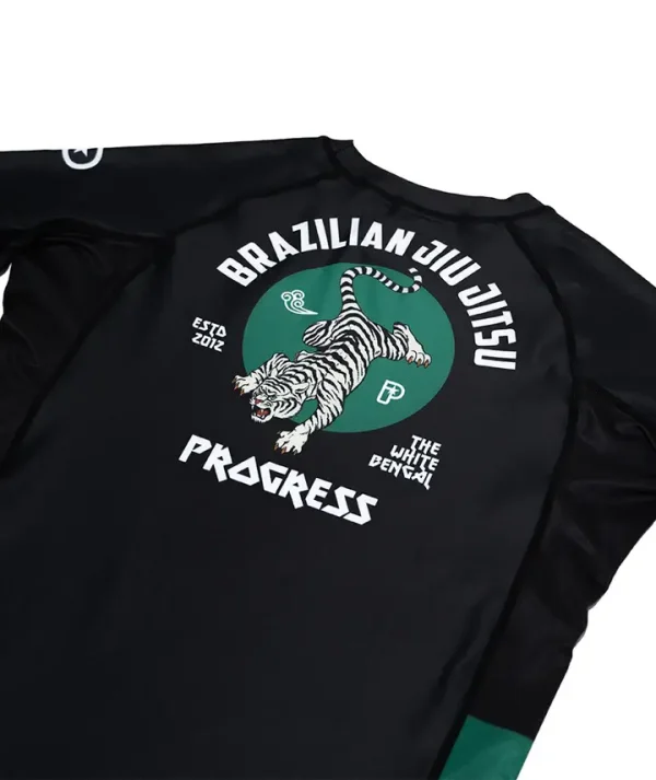 Athlete wearing Progress Bengal Rash Guard