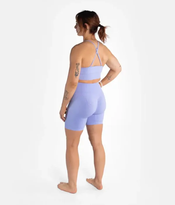 Portrait of a woman wearing Progress Eira Ladies Seamless Shorts.