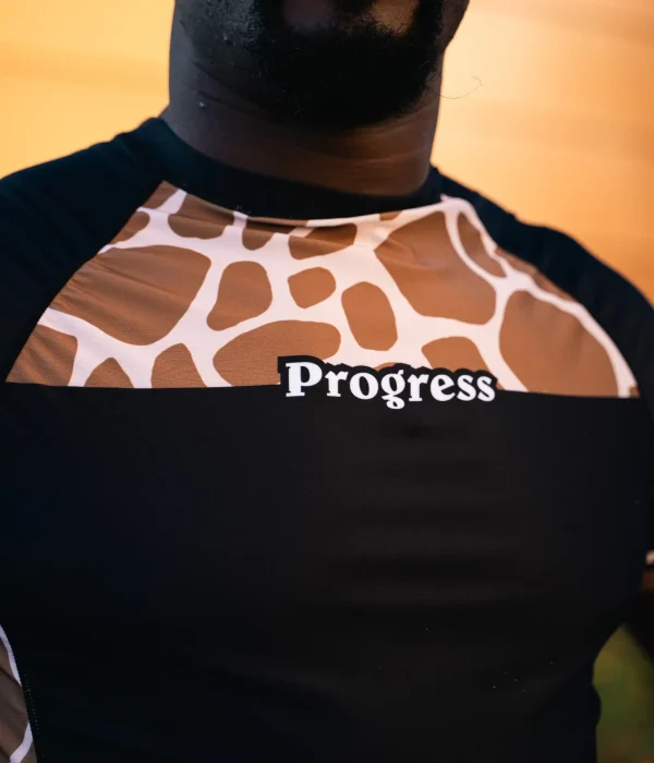 Close up view of Progress Haisam ADCC Rash Guard