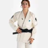Progress Ladies M6 Mark 6 Bjj Gi Unbleached 3 Detail view of the Progress Ladies M6 Mark 6 BJJ Gi