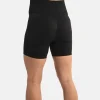 Progress Ladies Pro Seamless Grappling Shorts Black 4 A woman wearing Progress Ladies Pro Seamless Grappling Shorts in action.
