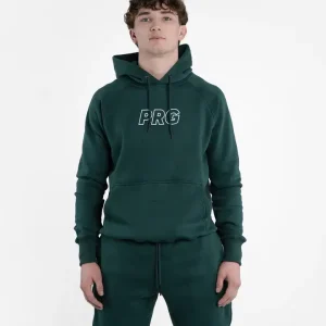 Youthful model wearing a Progress PRG black hoodie