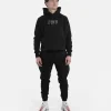 Blue Progress PRG Joggers on a model