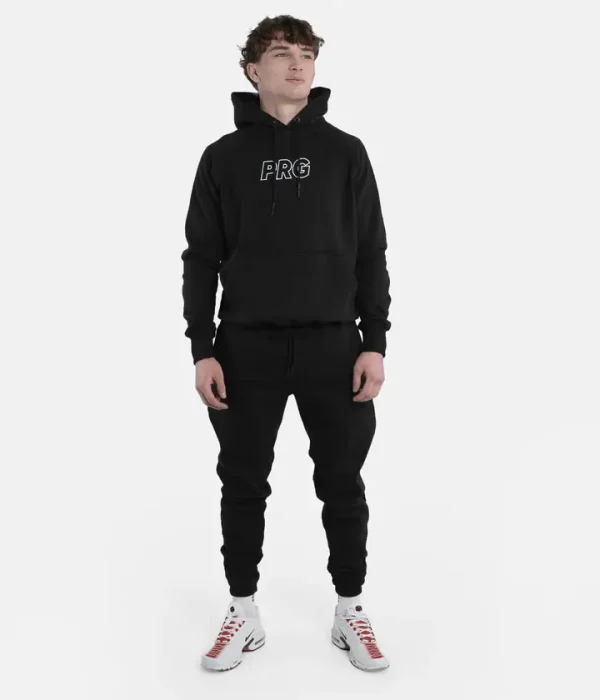 Blue Progress PRG Joggers on a model