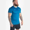 Golfer in mid-swing wearing the Progress Rolling Tee