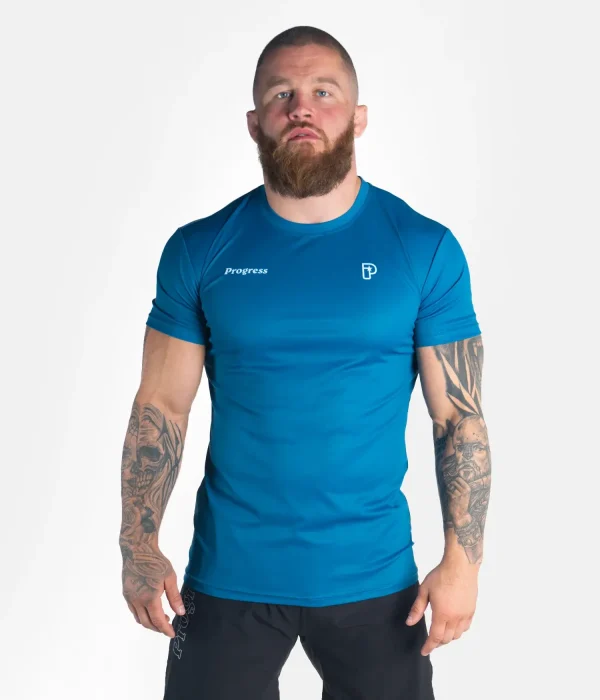 A person wearing the Progress Rolling Tee