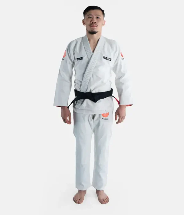 The distinctive Progress Unknown Great Wave BJJ Gi, designed with wave illustrations.
