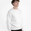 Progress Unknown Great Wave Crewneck White 2 Man wearing a stylish 'Progress Unknown Great Wave Crewneck'