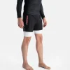 Progress Unknown Great Wave Hybrid Shorts Black 2 A person wearing Progress Unknown Great Wave Hybrid Shorts