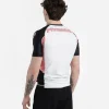 Graphic illustration on Progress Unknown Great Wave Rash Guard