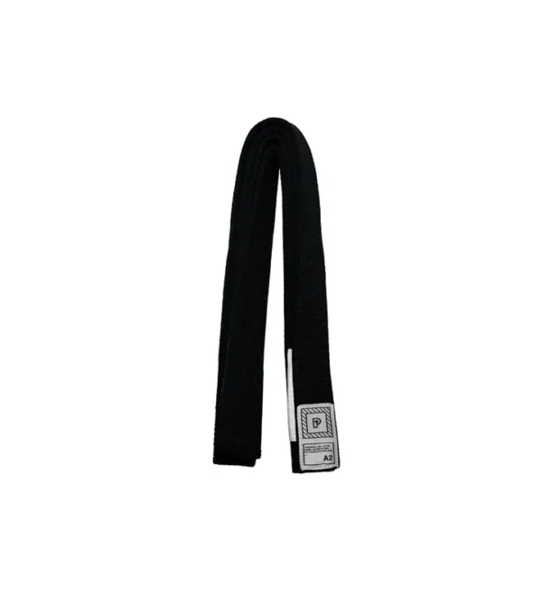 A black Progress Competitor martial arts belt