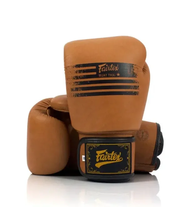 Pair of Fairtex BGV21 Legacy Boxing Gloves in brown
