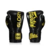 Black Fairtex X Glory Boxing Gloves BGVG1 on a white background.