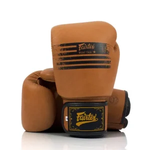 Pair of Fairtex BGV21 Legacy Boxing Gloves in brown