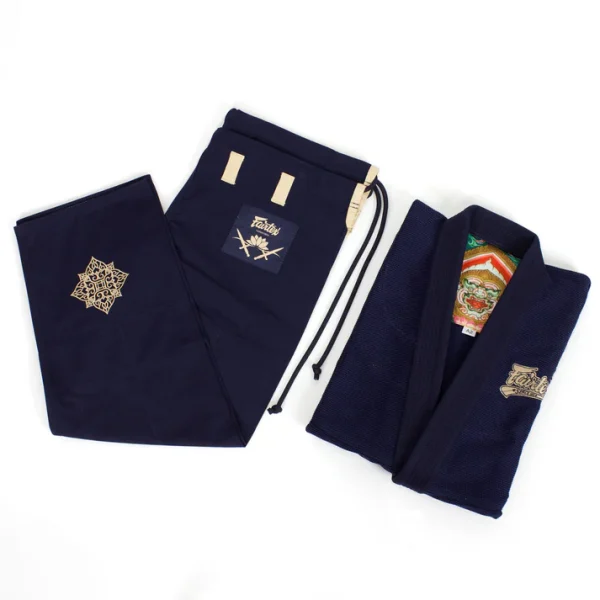 Man wearing Fairtex BBJ2 Matchanu Premium BJJ Gi