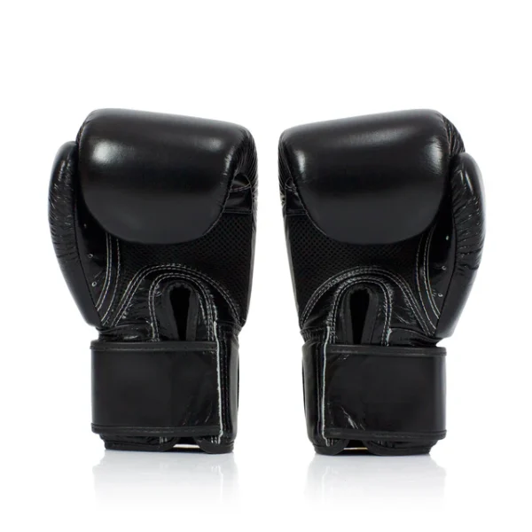 Studied pair of Fairtex Boxing Gloves BGV1-B Breathable in a striking red color.