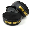 Fairtex Hybrid Focus Mitts FMV13 - Black/Gold in Black/Gold — detail shot