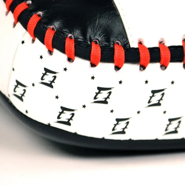 Fairtex KPLC2 Curved Standard Kick Pads - Black in Black — graphic close‑up