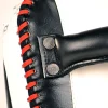 Fairtex KPLC2 Curved Standard Kick Pads - Black in Black — flat lay