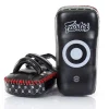 Fairtex KPLS2 Curved Superior Kick Pads - Black in Black — graphic close‑up