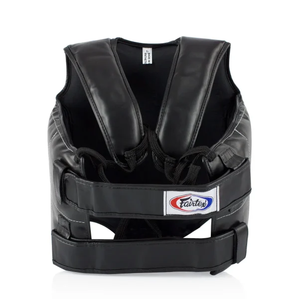 Fairtex Pv1 Protective Vest Black 3 Fairtex PV1 Protective Vest on a plain background