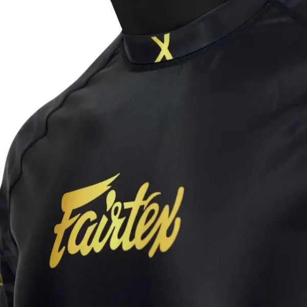 Fairtex Rash Guard Ninlapat Rg6 Black 5 Fairtex Rash Guard Ninlapat RG6 in black and gold