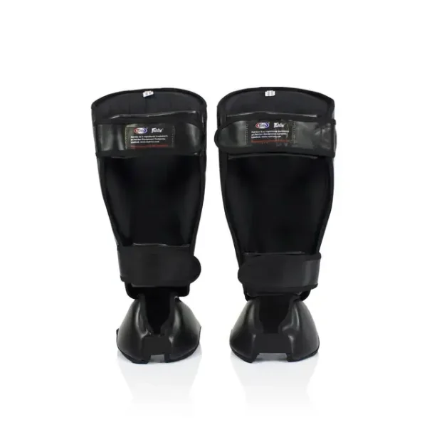 Fairtex Sp7 Twister Detachable Shin Pads Guards Black 2 Fairtex SP7 Twister Detachable Shin Pads Guards in showroom