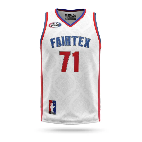 Fairtex Basketball Jersey JS19 in a black and white color scheme