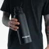 Progress 1.2L Water Bottle - Black in Black — rear print