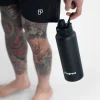 Progress 1.2L Water Bottle - Black in Black — sleeve detail
