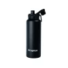 Progress 1.2L Water Bottle - Black in Black — back view