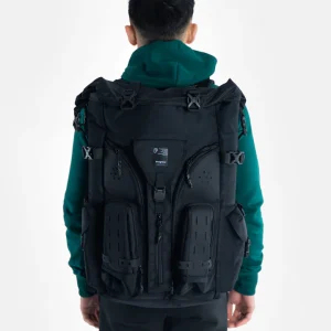Navy blue Progress Essential Backpack 25 with various compartments