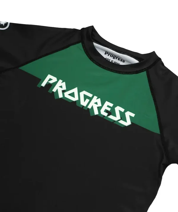 Young child wearing a Progress Kids Bengal Rash Guard