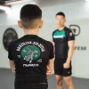 Young child wearing Progress Kids Bengal Rash Guard