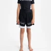 Progress Kids Bengal Shorts Black White 1 Kids wearing Progress Kids Bengal Shorts