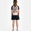 Child wearing Progress Kids Sugar Skull Rash Guard
