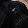 Progress Kit Bag - Black in Black — logo close‑up