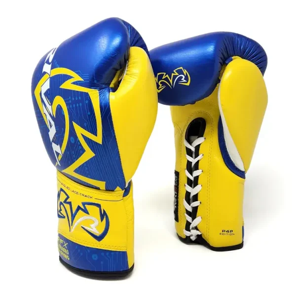 Rival Sparring Gloves RFX-Guerrero P4P Edition - Black/Yellow in Black/Yellow — graphic close‑up