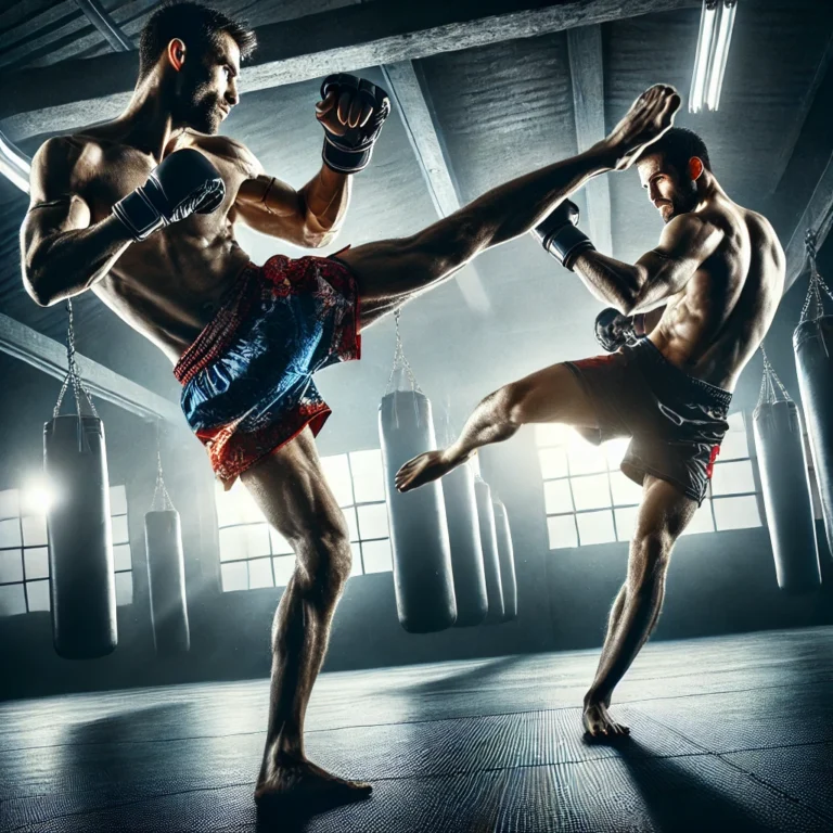 2 Muay Thai Fightes in there stances