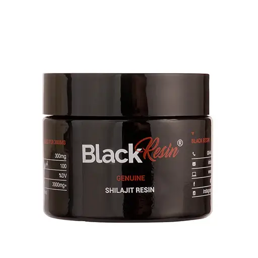 Close-up image of Black Resin Shilajit from Altai Himalayas Mountains
