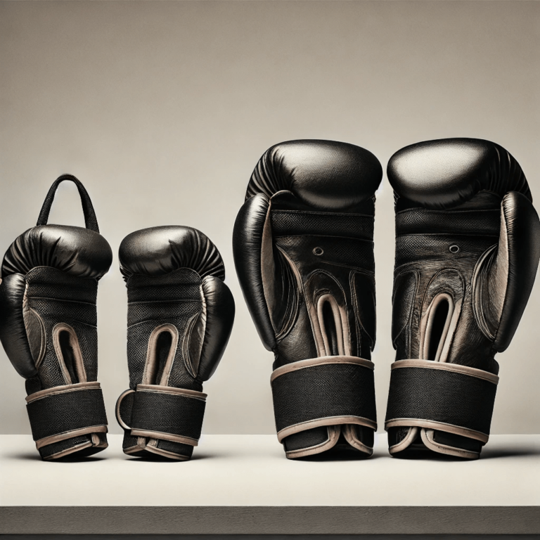 Shows the difference between boxing gloves vs bag mitts